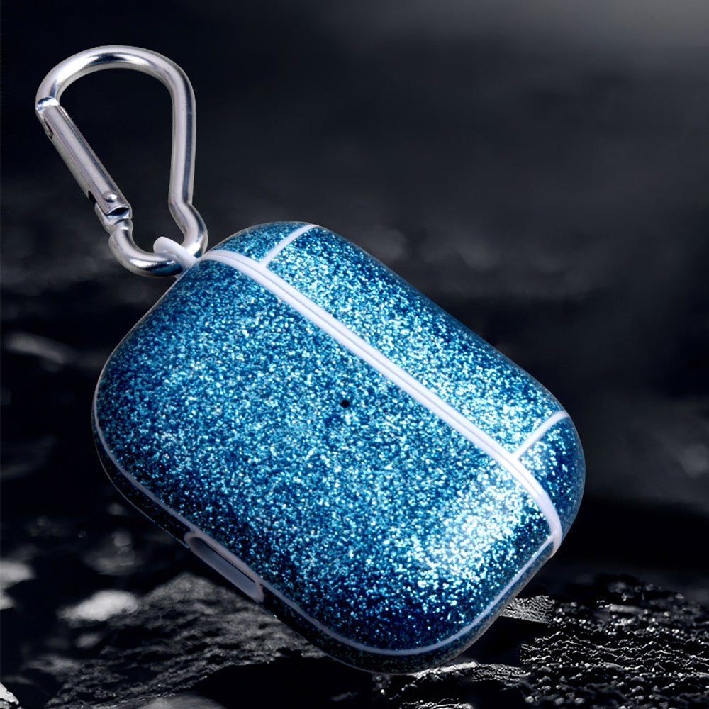 For Apple AirPods Pro Charging Case Cover Glitter TPU+PU Protective Headset Case