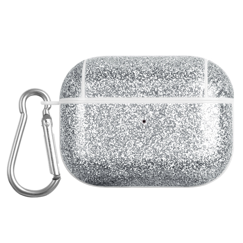 For Apple AirPods Pro Charging Case Cover Glitter TPU+PU Protective Headset Case