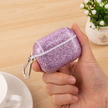 Glitter TPU+PU Case for Apple AirPods 3 Bluetooth Headset Charging Case Protective Cover