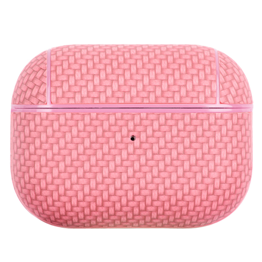 For Apple AirPods Pro (Gen 2) (USB-C) / Pro 2 Earphone Case PU Leather Coated PC Earbud Anti-drop Cover with Carabiner