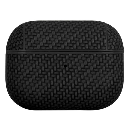 For Apple AirPods Pro (Gen 2) (USB-C) / Pro 2 Earphone Case PU Leather Coated PC Earbud Anti-drop Cover with Carabiner