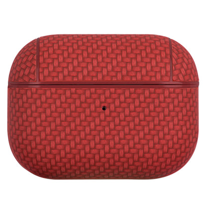 For Apple AirPods Pro (Gen 2) (USB-C) / Pro 2 Earphone Case PU Leather Coated PC Earbud Anti-drop Cover with Carabiner