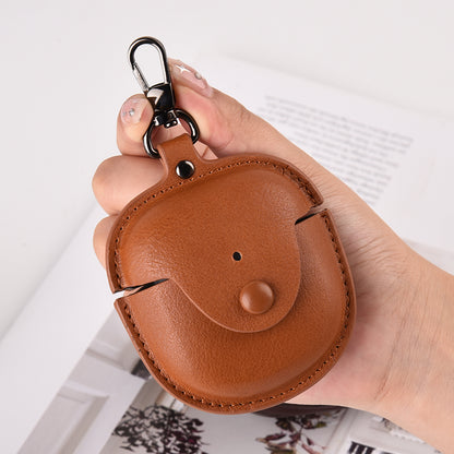 PU Leather Case for Bose QuietComfort Earbuds II Bluetooth Earphone Drop-proof Cover with Key Holder