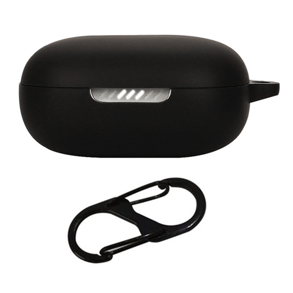 For JBL Live Flex Bluetooth Earphone Anti-drop Case Silicone Protective Cover with Anti-lost Buckle