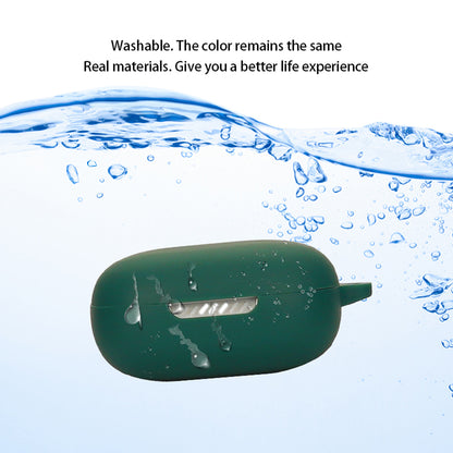 For JBL Live Flex Bluetooth Earphone Anti-drop Case Silicone Protective Cover with Anti-lost Buckle