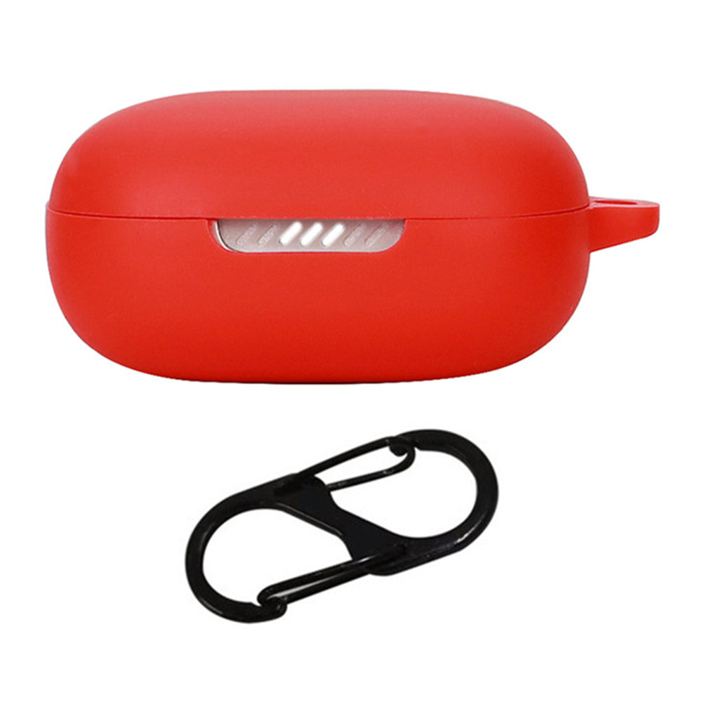 For JBL Live Flex Bluetooth Earphone Anti-drop Case Silicone Protective Cover with Anti-lost Buckle