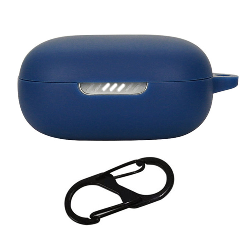 For JBL Live Flex Bluetooth Earphone Anti-drop Case Silicone Protective Cover with Anti-lost Buckle