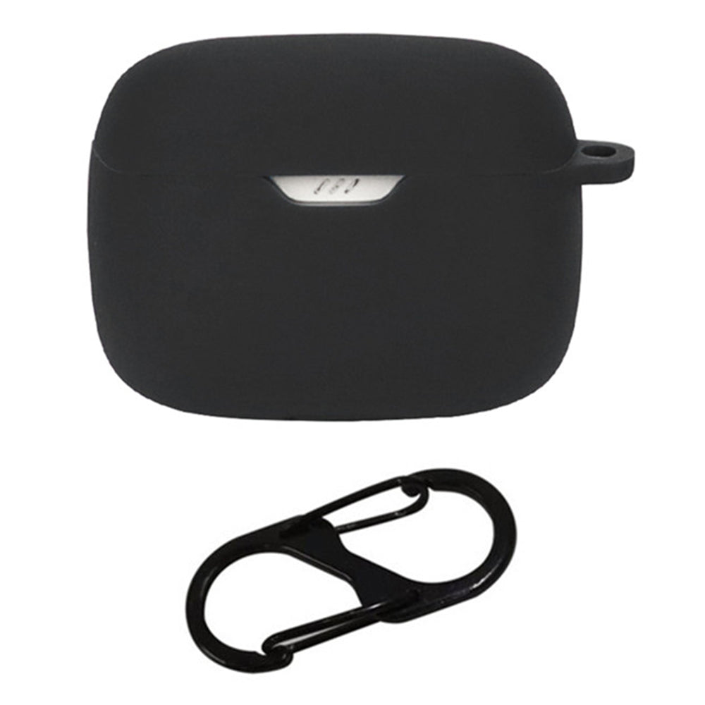 For JBL Tune Beam Silicone Protective Cover Bluetooth Earphone Sleeve with Anti-lost Buckle