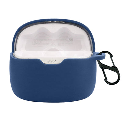 For JBL Tune Beam Silicone Protective Cover Bluetooth Earphone Sleeve with Anti-lost Buckle