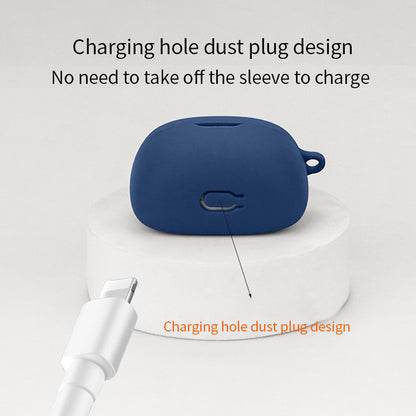 For JBL Tune Beam Silicone Protective Cover Bluetooth Earphone Sleeve with Anti-lost Buckle