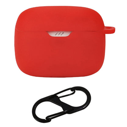 For JBL Tune Beam Silicone Protective Cover Bluetooth Earphone Sleeve with Anti-lost Buckle