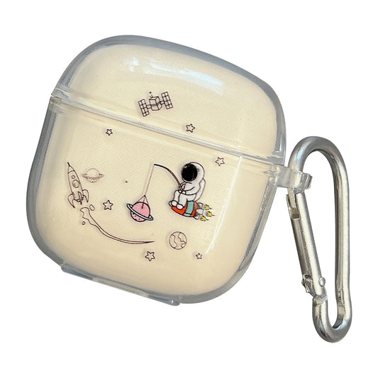 For EDIFIER Zero Air Soft TPU Case Pattern Printing Clear Bluetooth Headset Charging Case Cover