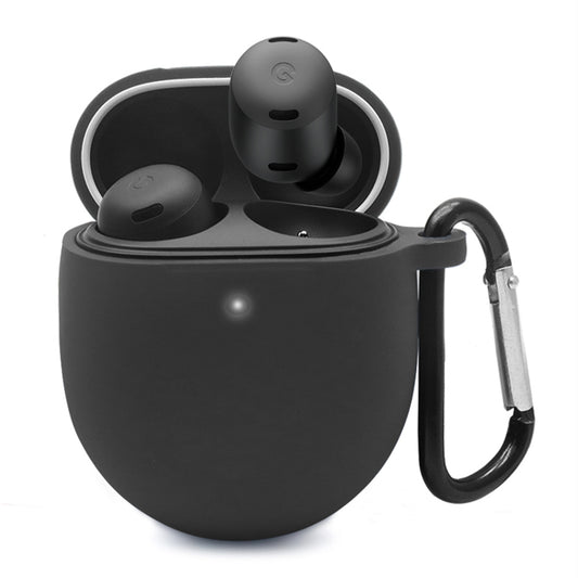 Silicone Earphones Case for Google Pixel Buds Pro Shockproof Portable Soft Cover with Keychain