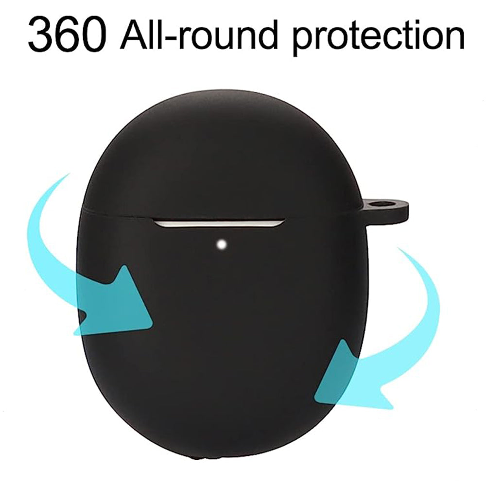 Silicone Earphones Case for Google Pixel Buds Pro Shockproof Portable Soft Cover with Keychain