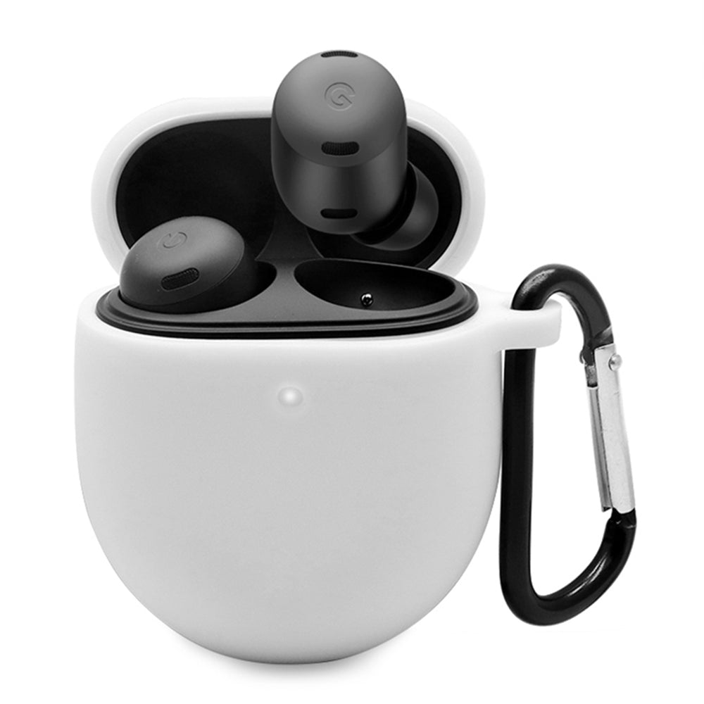 Silicone Earphones Case for Google Pixel Buds Pro Shockproof Portable Soft Cover with Keychain