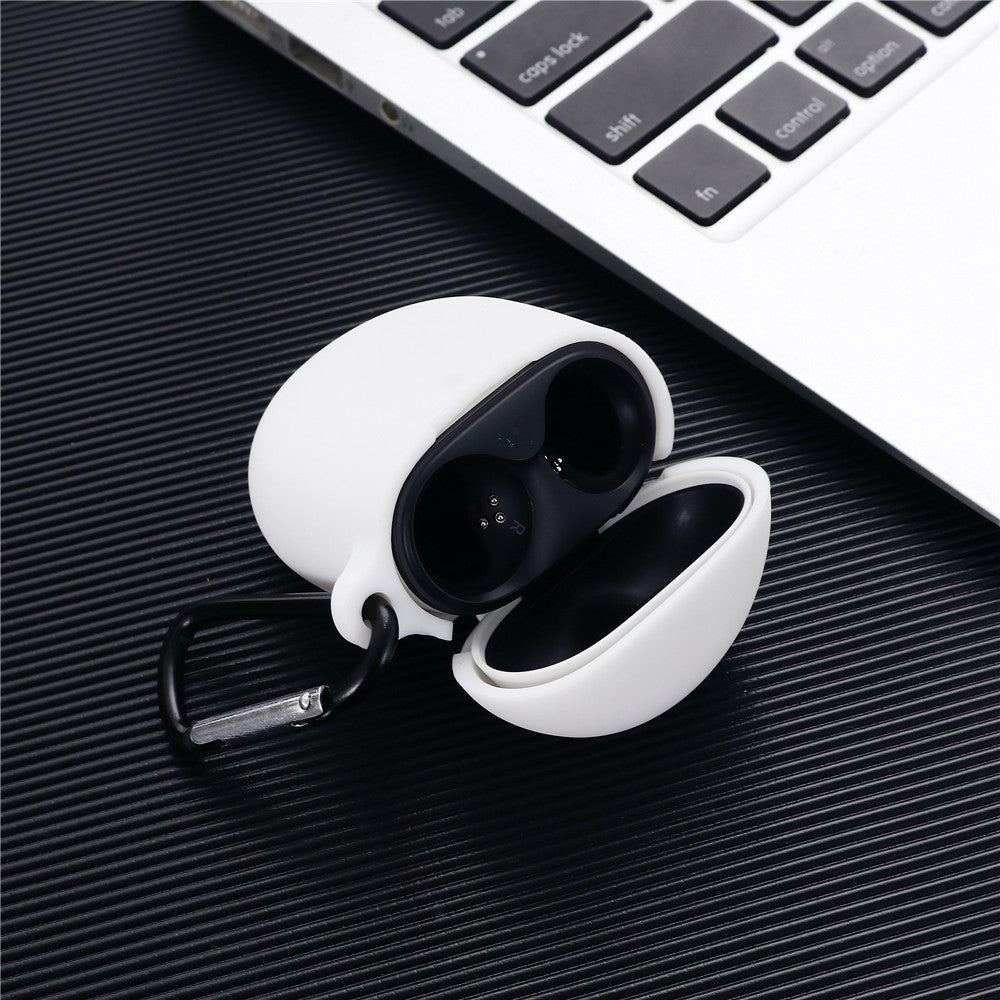Silicone Earphones Case for Google Pixel Buds Pro Shockproof Portable Soft Cover with Keychain