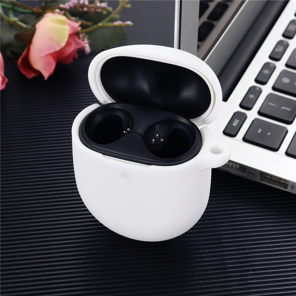 Silicone Earphones Case for Google Pixel Buds Pro Shockproof Portable Soft Cover with Keychain