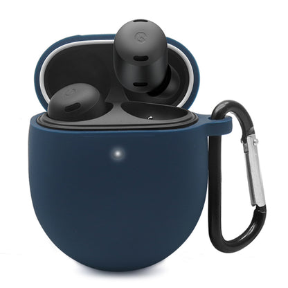 Silicone Earphones Case for Google Pixel Buds Pro Shockproof Portable Soft Cover with Keychain
