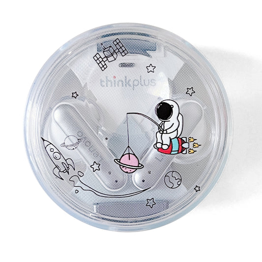 TWS Earphone Protective Case for Lenovo LP10 , Transparent Pattern Printing TPU Earbud Cover
