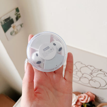 TWS Earphone Protective Case for Lenovo LP10 , Transparent Pattern Printing TPU Earbud Cover