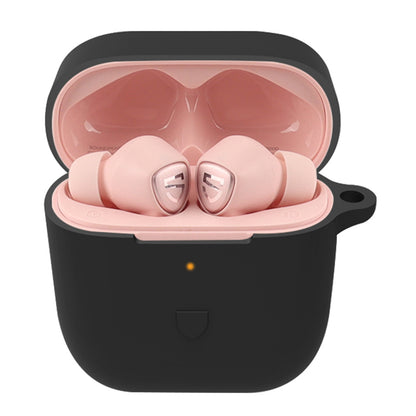 For SoundPEATS TrueCapsule2 Bluetooth Earphone Anti-drop Case Silicone Cover with Anti-lost Buckle