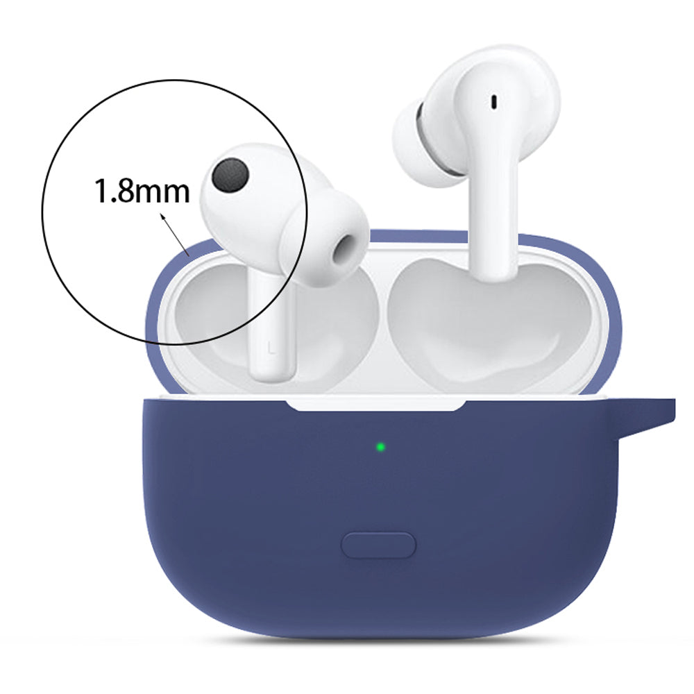 For vivo TWS 2 / 2e Bluetooth Earphone Silicone Protective Cover with Anti-lost Buckle