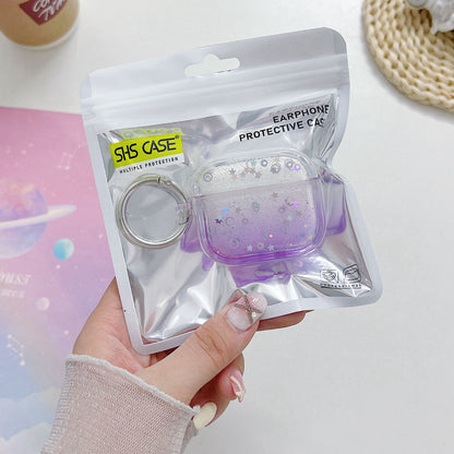 For Apple AirPods 3 Bluetooth Earphone PC Protective Cover Cute Glitter Anti-drop Case
