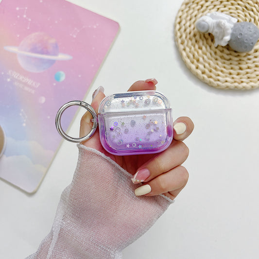 For Apple AirPods 3 Bluetooth Earphone PC Protective Cover Cute Glitter Anti-drop Case