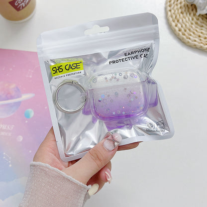 For Apple AirPods 3 Bluetooth Earphone PC Protective Cover Cute Glitter Anti-drop Case