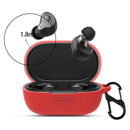 Soft Earphone Cover for SoundPEATS H1 / Truengine 3 SE Silicone Shell Protector with Anti-lost Buckle