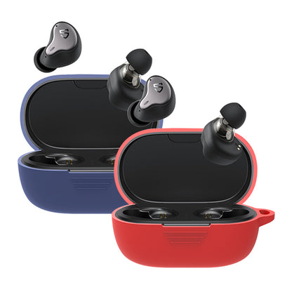 Soft Earphone Cover for SoundPEATS H1 / Truengine 3 SE Silicone Shell Protector with Anti-lost Buckle