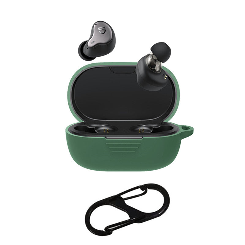 Soft Earphone Cover for SoundPEATS H1 / Truengine 3 SE Silicone Shell Protector with Anti-lost Buckle
