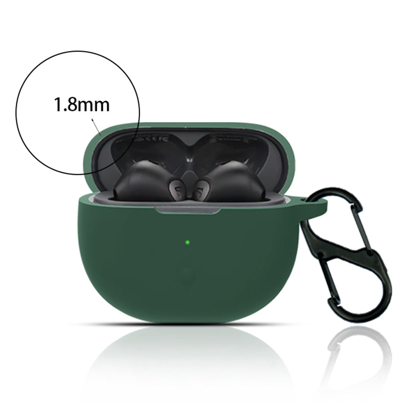 For SoundPEATS Air3-Deluxe Bluetooth Earphone Silicone Case Anti-scratch Cover with Anti-lost Buckle