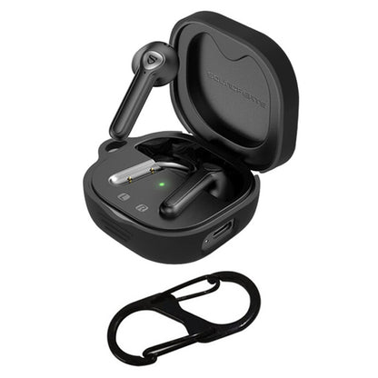For SoundPEATS TrueAir2 Anti-drop Case Bluetooth Earphone Silicone Cover with Anti-lost Buckle