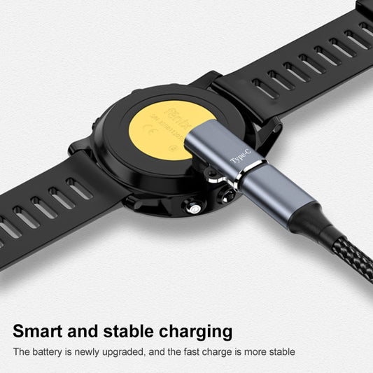 90-Degree Angled DC5.5 x 2.1 Watch Charging Adapter for Garmin Watch Converter Support Data Sync