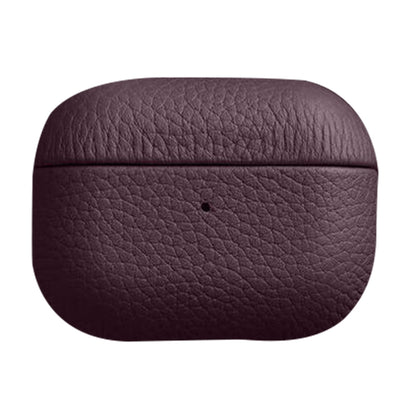 MELKCO For Apple AirPods Pro 2 Earbuds Case Genuine Cow Leather Coated PC Protective Sleeve Cover
