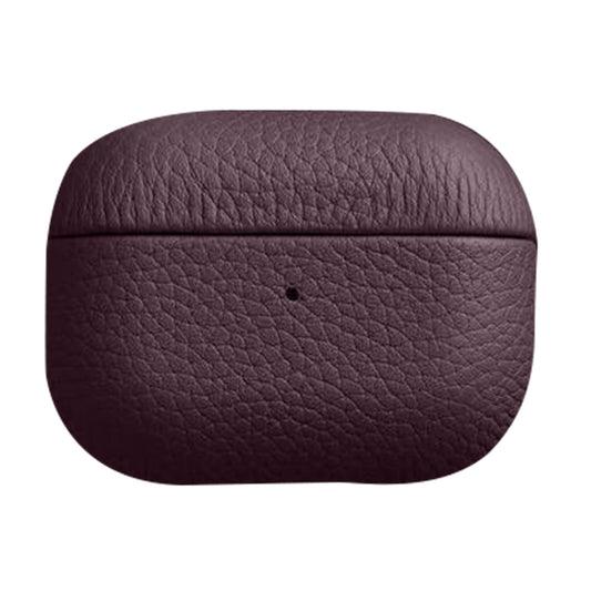 MELKCO For Apple AirPods Pro 2 Earbuds Case Genuine Cow Leather Coated PC Protective Sleeve Cover
