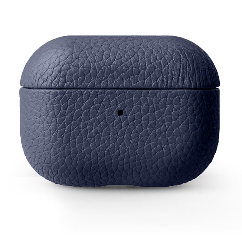 MELKCO For Apple AirPods Pro 2 Earbuds Case Genuine Cow Leather Coated PC Protective Sleeve Cover