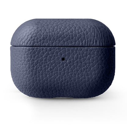 MELKCO For Apple AirPods Pro 2 Earbuds Case Genuine Cow Leather Coated PC Protective Sleeve Cover