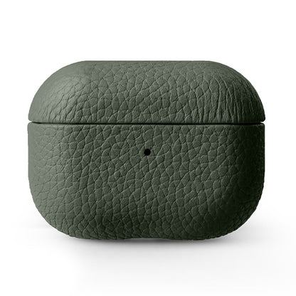 MELKCO For Apple AirPods Pro 2 Earbuds Case Genuine Cow Leather Coated PC Protective Sleeve Cover