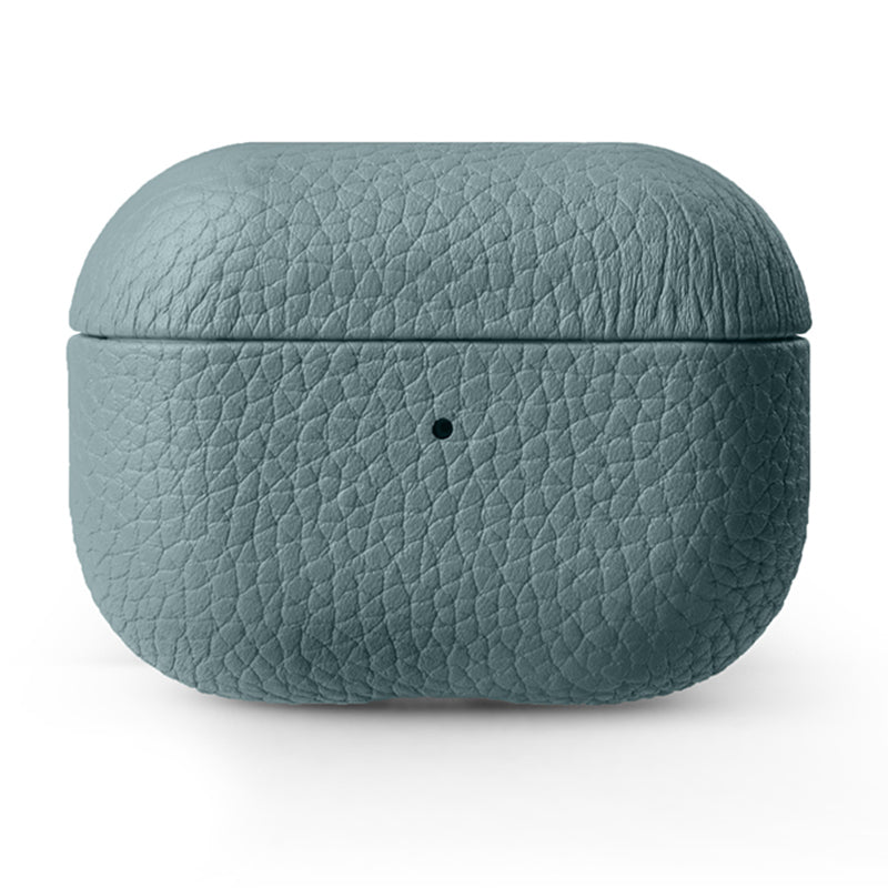 MELKCO For Apple AirPods Pro 2 Earbuds Case Genuine Cow Leather Coated PC Protective Sleeve Cover