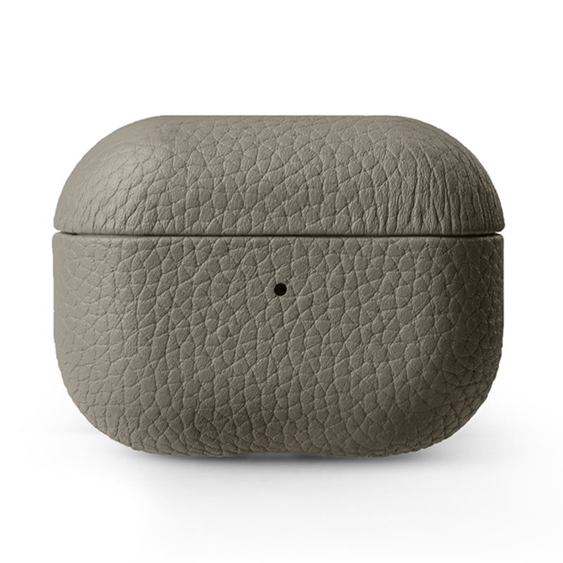 MELKCO For Apple AirPods Pro 2 Earbuds Case Genuine Cow Leather Coated PC Protective Sleeve Cover