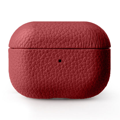 MELKCO For Apple AirPods Pro 2 Earbuds Case Genuine Cow Leather Coated PC Protective Sleeve Cover