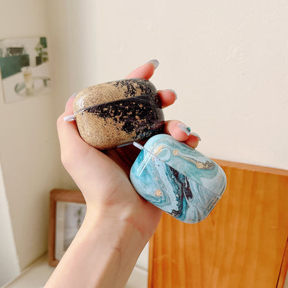 For Sony LinkBuds S Marble Pattern Bluetooth Earphone Anti-drop PC Case Protective Cover