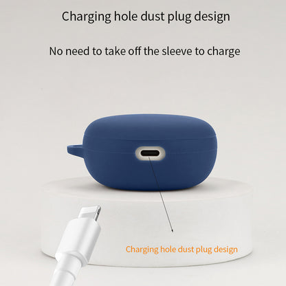 For iFLYBUDS Nano+ Bluetooth Earphone Cover Silicone Dustproof Case with Anti-lost Buckle