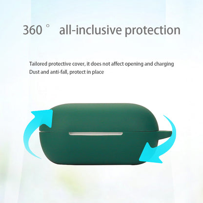 Dustproof Case for QCY ArcBuds Lite Bluetooth Earphone Silicone Cover with Anti-lost Buckle