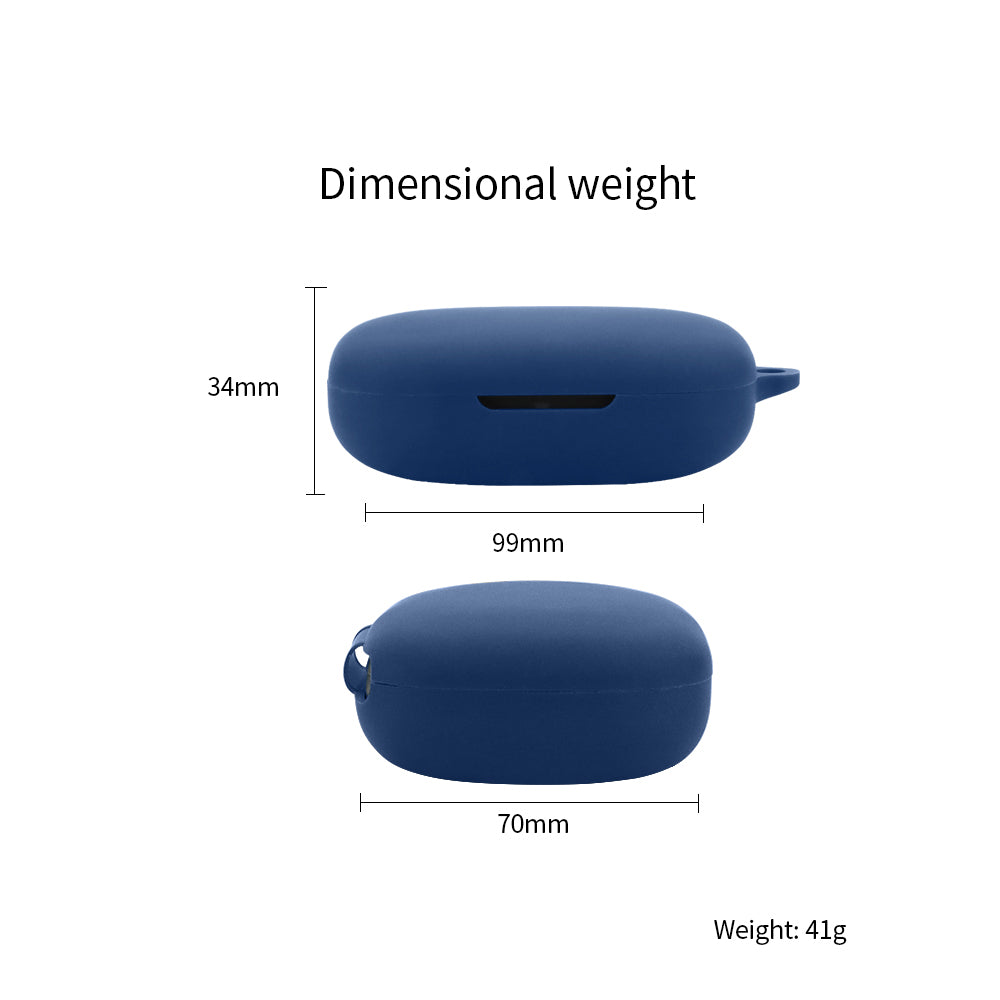 For 1MORE S50 Silicone Sleeve Drop Protection Cover Wireless Headphone Case with Hanging Buckle