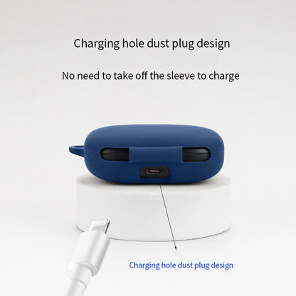 For 1MORE S50 Silicone Sleeve Drop Protection Cover Wireless Headphone Case with Hanging Buckle