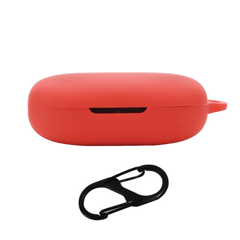 For 1MORE S50 Silicone Sleeve Drop Protection Cover Wireless Headphone Case with Hanging Buckle