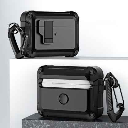 For AirPods Pro (Gen 2) (USB-C) / Pro 2 Shockproof TPU+PC Case Bluetooth Earbuds Charging Case Cover with Buckle